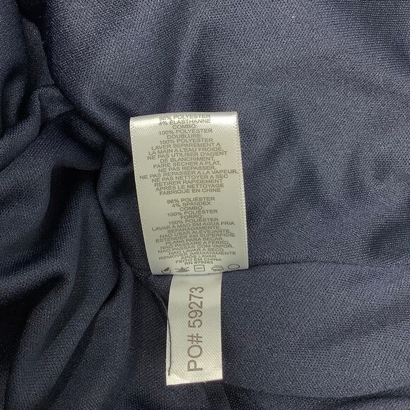 Alex Evenings Womens 6 Navy Cold Shoulder Popover Maxi Gown Beaded Neck OS15-13 - Picture 10 of 10